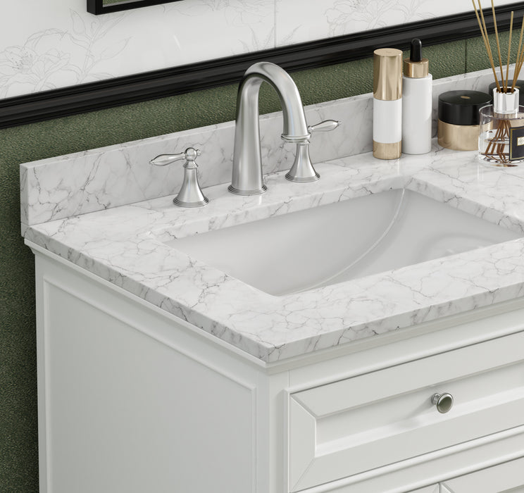 South Bay 55" White Double Bathroom Vanity