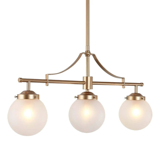 Laconchaln 3-Light 25.5-in Gold Modern Linear Kitchen Island Light