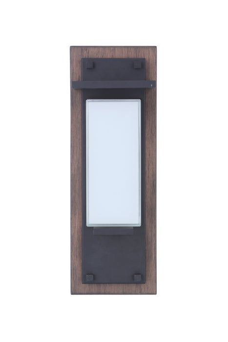 Heights 1 Light Small Outdoor LED Wall Lantern in Whiskey Barrel/Midnight