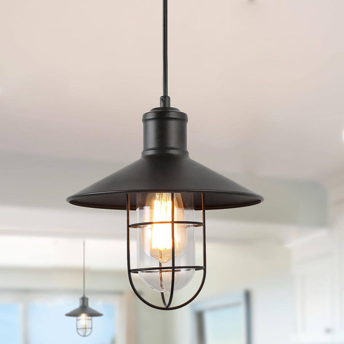 Tarphey 1-Light Black Pendant Light