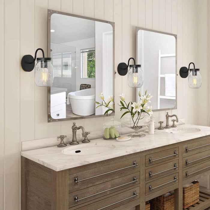 Magdiel 1-Light Black Wall Sconces