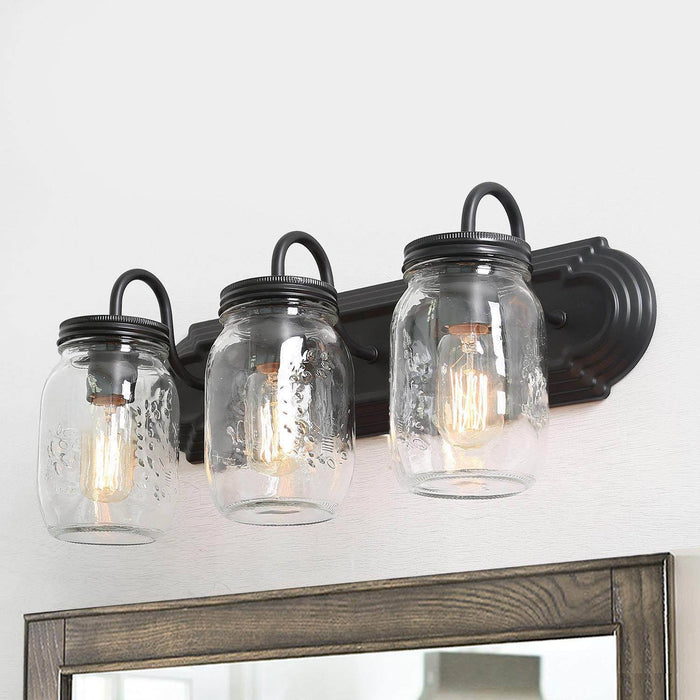 Magdiel 3-Light Black Bathroom Vanity Lights