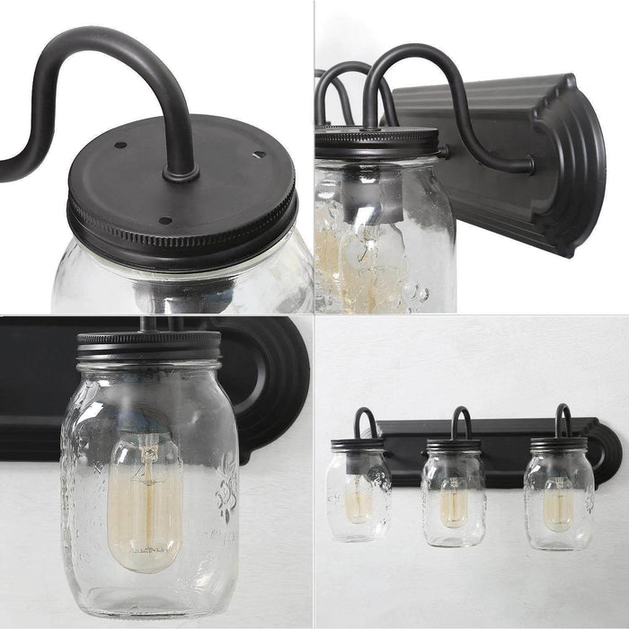 Magdiel 3-Light Black Bathroom Vanity Lights