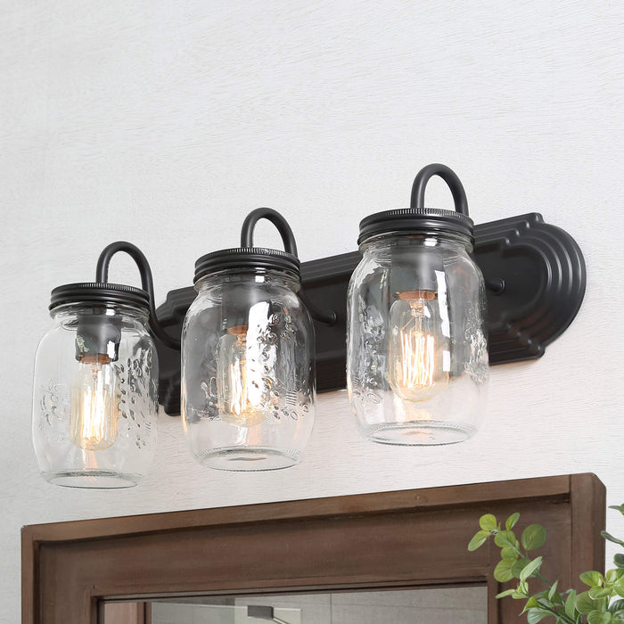 Magdiel 3-Light Black Bathroom Vanity Lights
