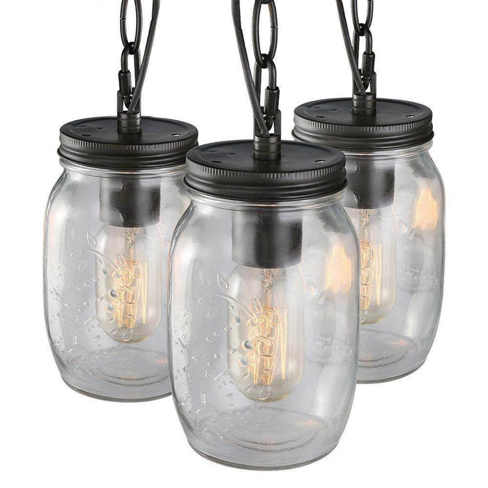 Magdiel 3-Light Bronze Semi-Flush Mount Light