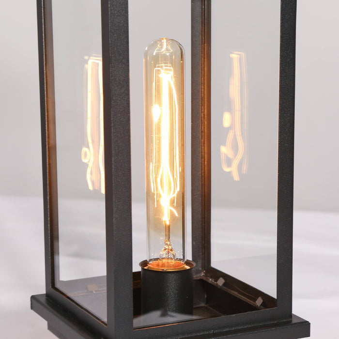 Melusio 1-Light Black Outdoor Post Light