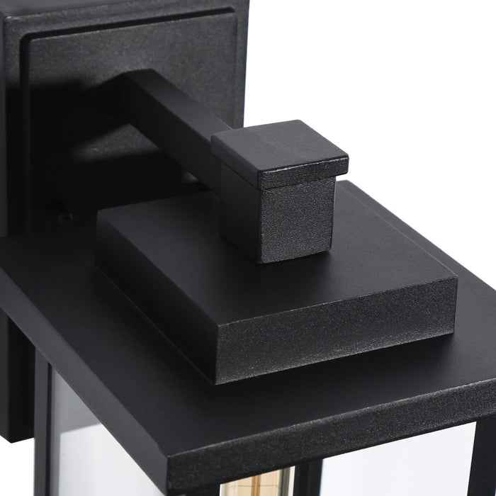 Melusio 1-Light Black Outdoor Wall Light