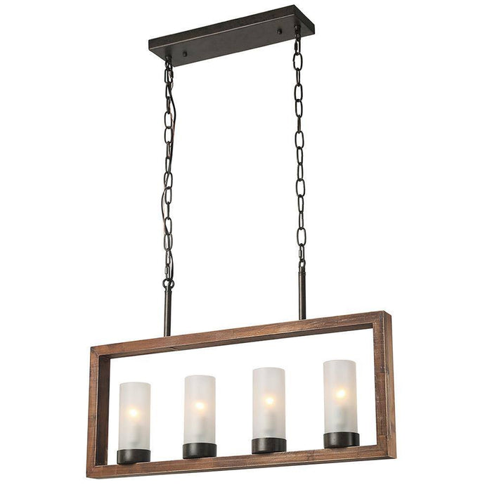 Elvena 4-Light Wood Island Light