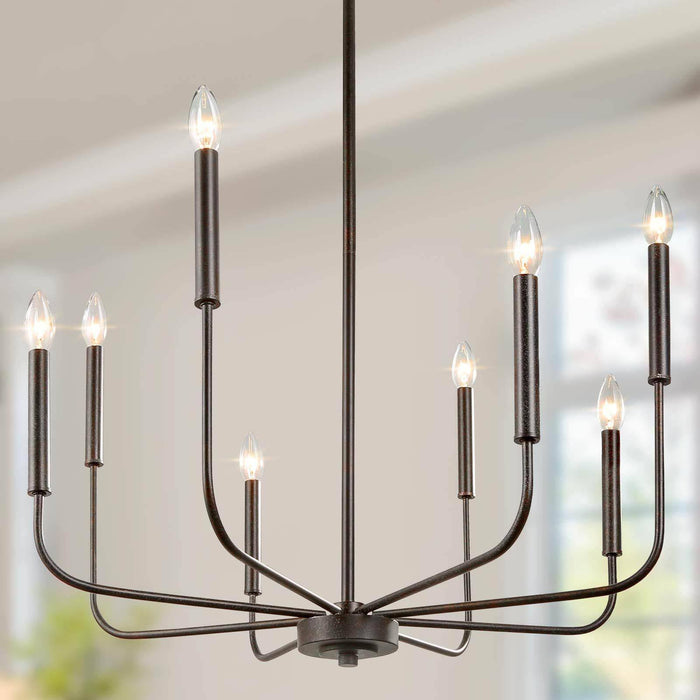 Stinkia 8-Light Rust Chandelier