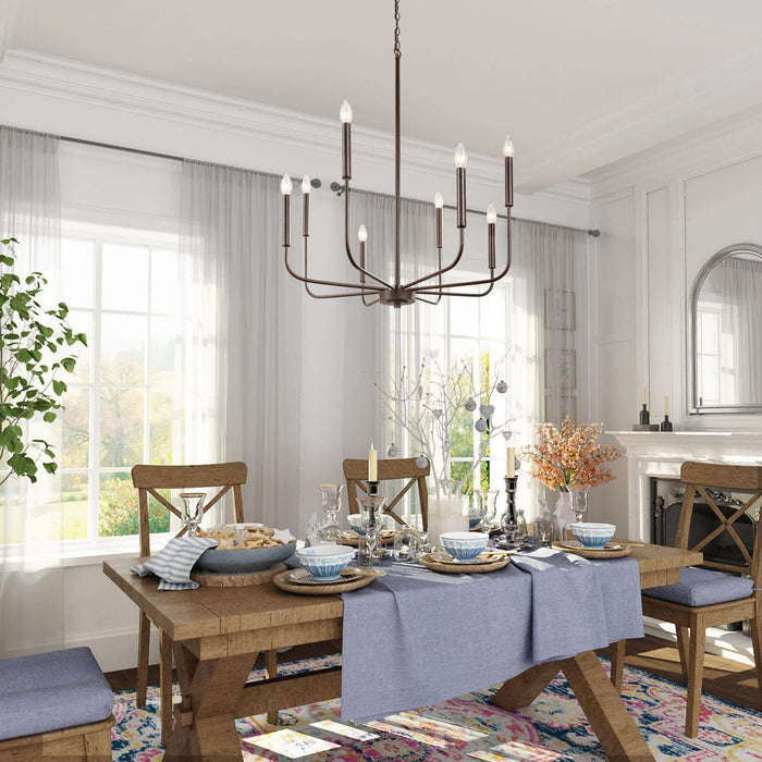 Stinkia 8-Light Rust Chandelier