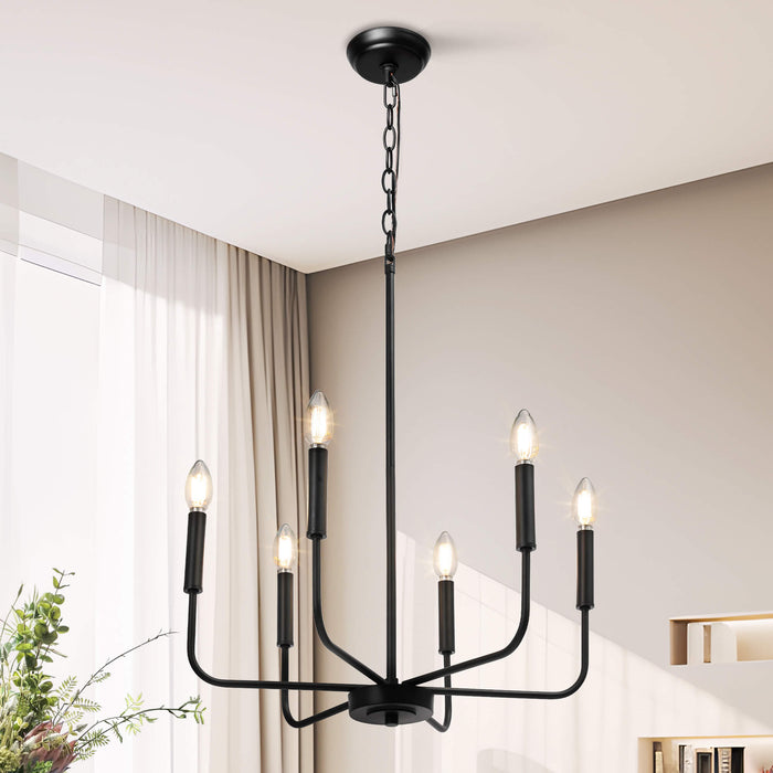 Stinkia 6-Light Black Chandelier