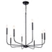Askrlessi 8-Light Large Black Chandelier
