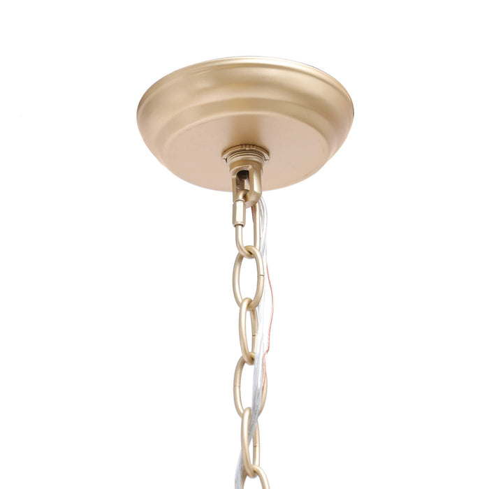 Stinkia 8-Light Gold Candlestick Chandelier