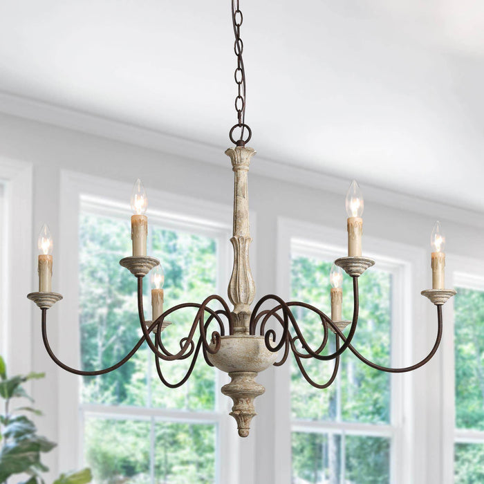 Apalach 6-Light Wood Chandelier