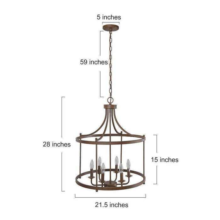 Melusio 6-Light Rust Chandeliers