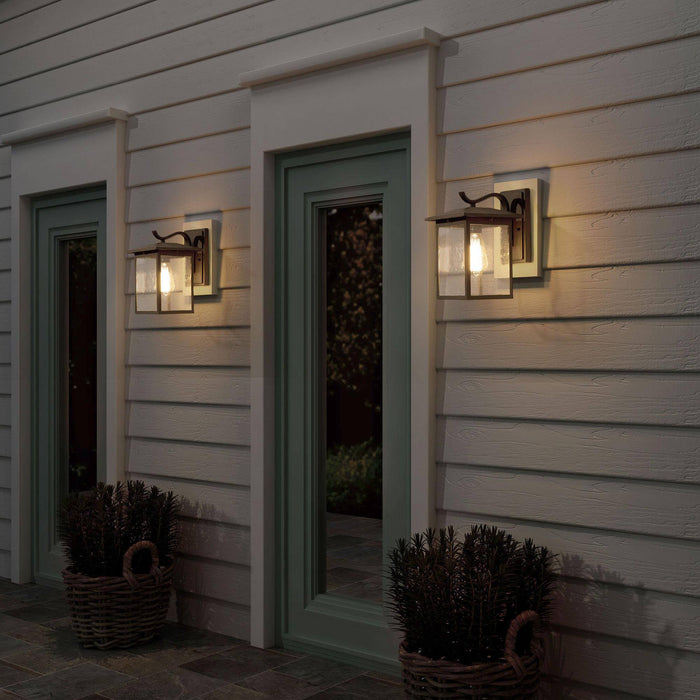 Wisobur 1-Light Black Outdoor Wall Light