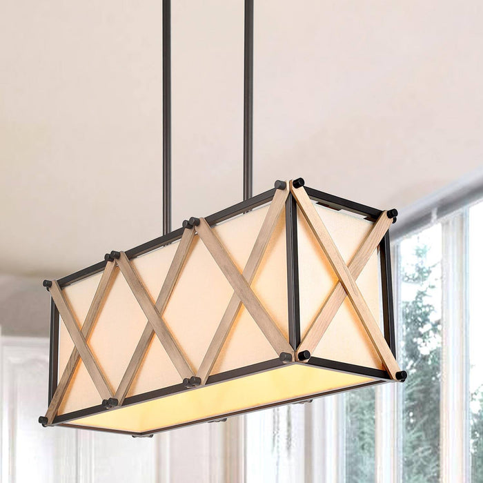 Stenbur 3-Light Wood Island Light