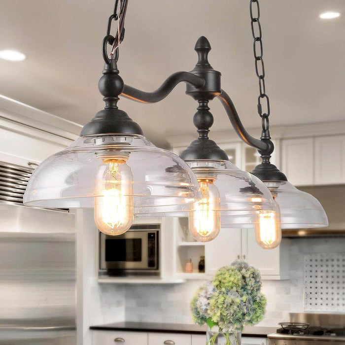 Halision 6-Light Black Island Light