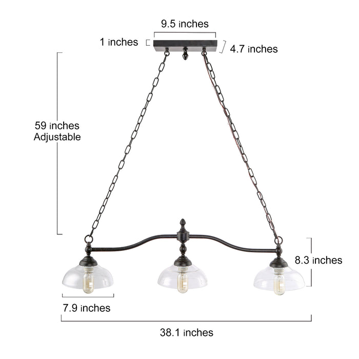 Halision 6-Light Black Island Light