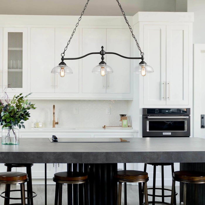 Halision 6-Light Black Island Light