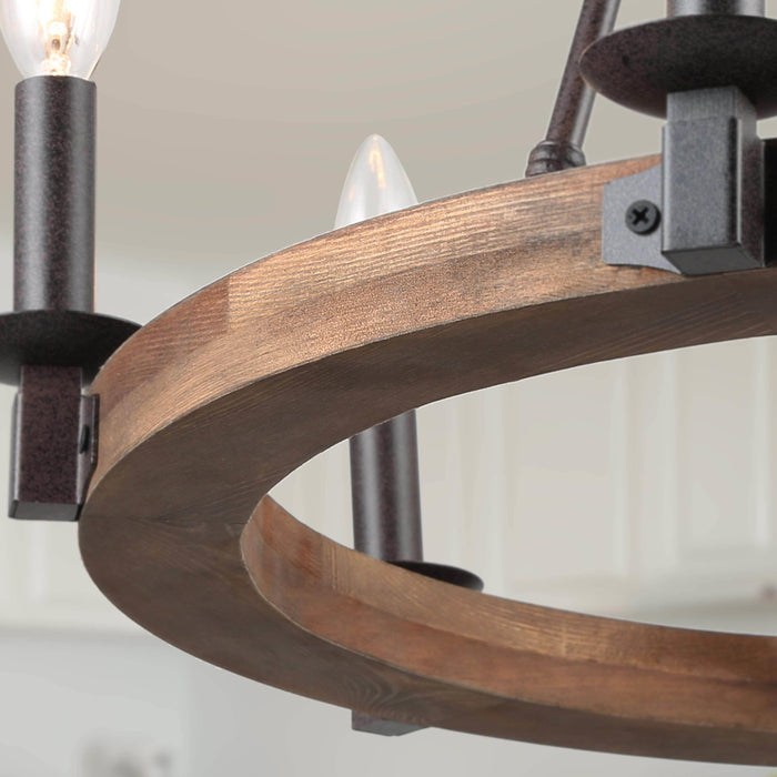Nisouq 6-Light Wood Chandelier
