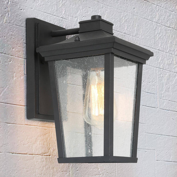 Muscia 1-Light Black Outdoor Wall Lights