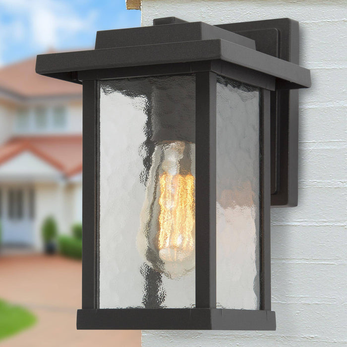 Clasiri 1-Light Black Outdoor Wall Lights