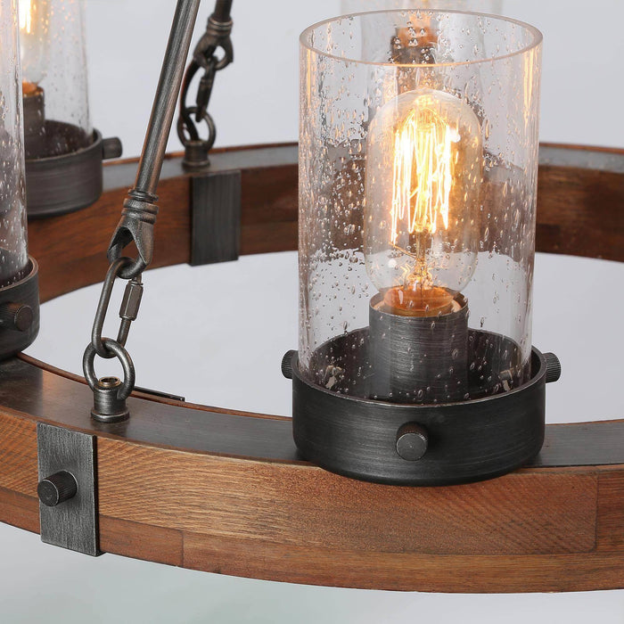 Trogir 6-Light Wood Chandelier