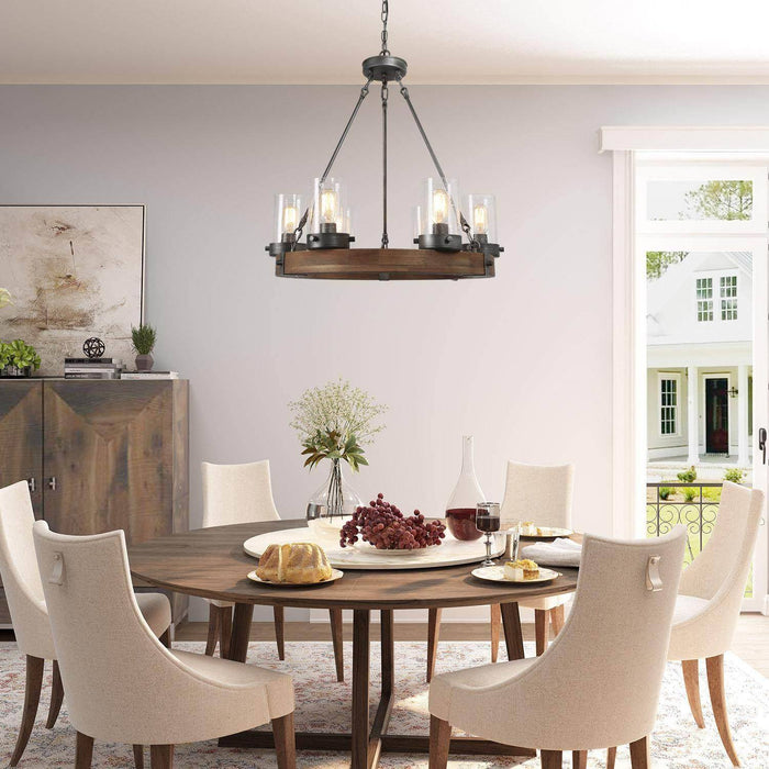 Trogir 6-Light Wood Chandelier
