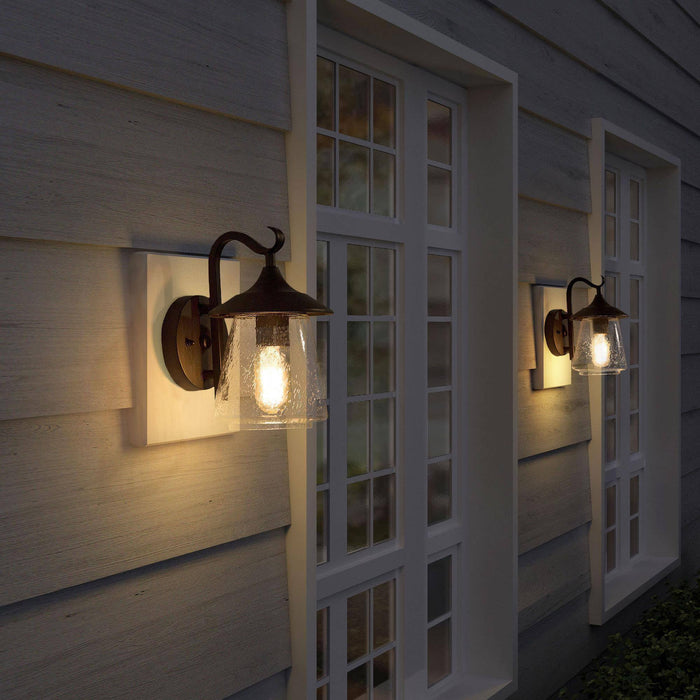 Mirellie 1-Light Black Outdoor Wall Light