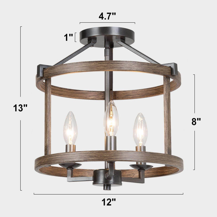 Storin 3-Light Semi-Flush Mounts