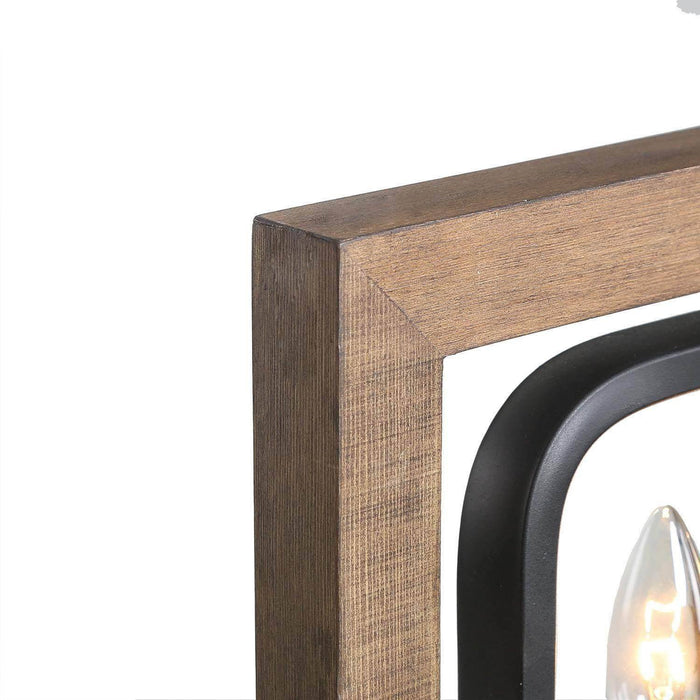 Sydney 6-Light Farmhouse Wood Kitchen Island Light