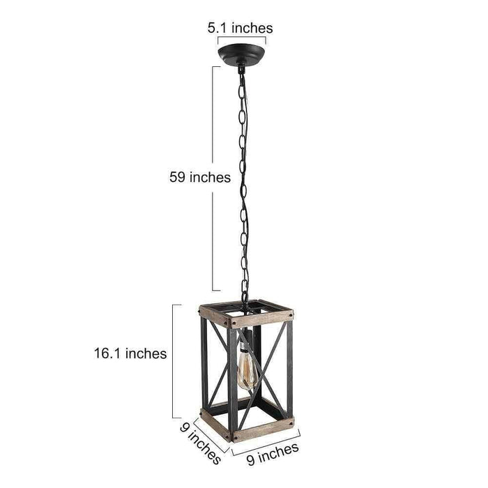 Ceilban 1-Light Wood Pendant Lights