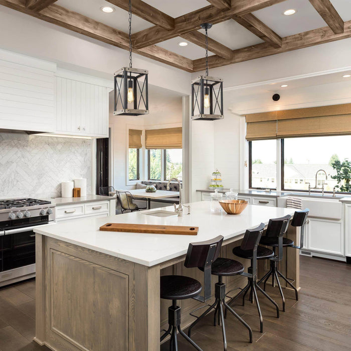 Ceilban 1-Light Wood Pendant Light