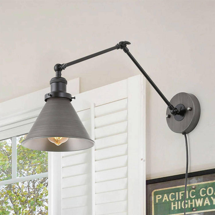 Wolemia 1-Light Black Swing Arm Light