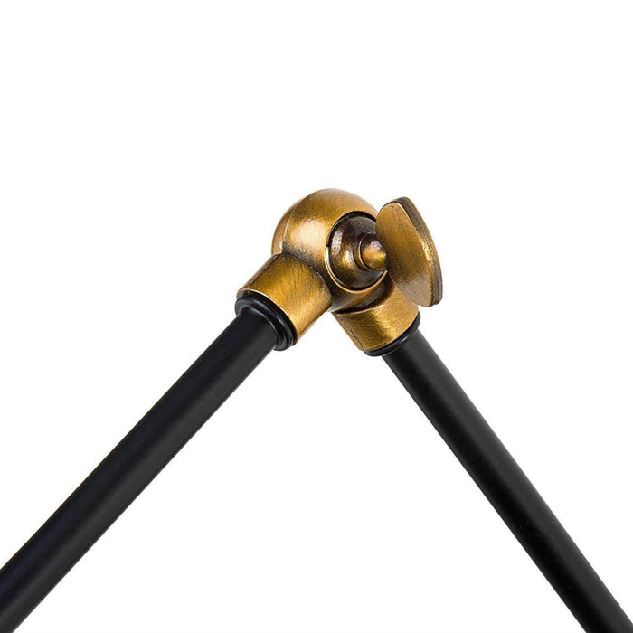 Wolemia 1-Light Black And Gold Swing Arm Lights Set of 2