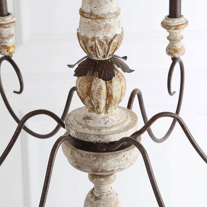 Aticups 6-Light Wood Chandelier