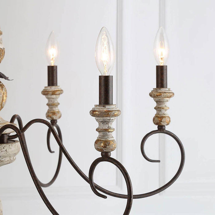 Aticups 6-Light Wood Chandelier