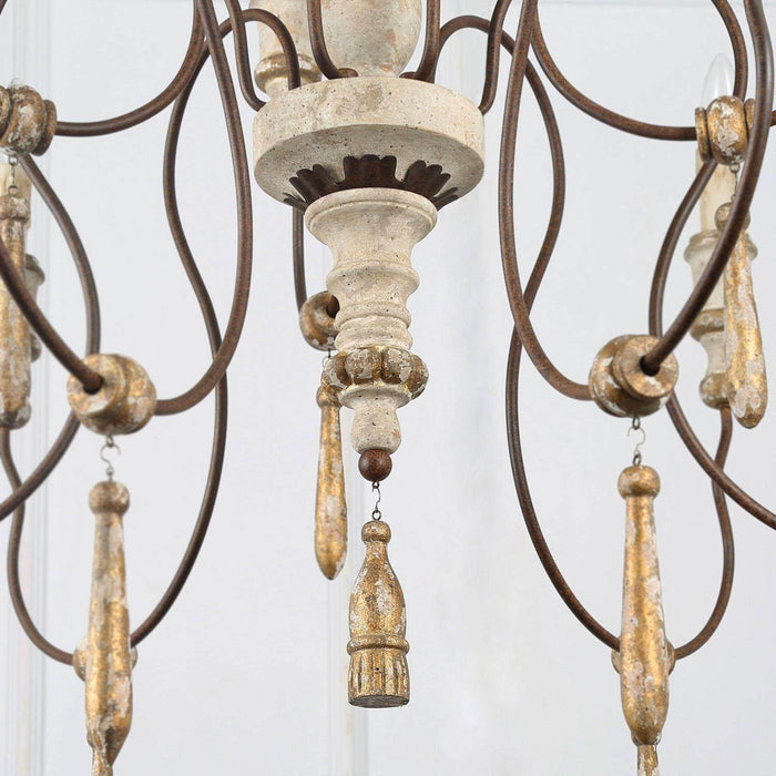 Elizab 9-Light Wood Chandeliers