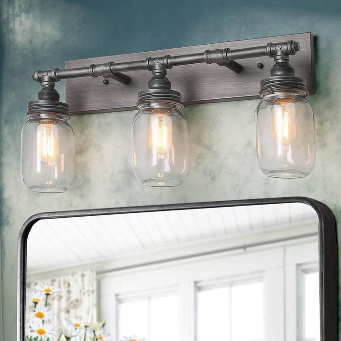 Nettles 3-Light Black Bathroom Vanity Light