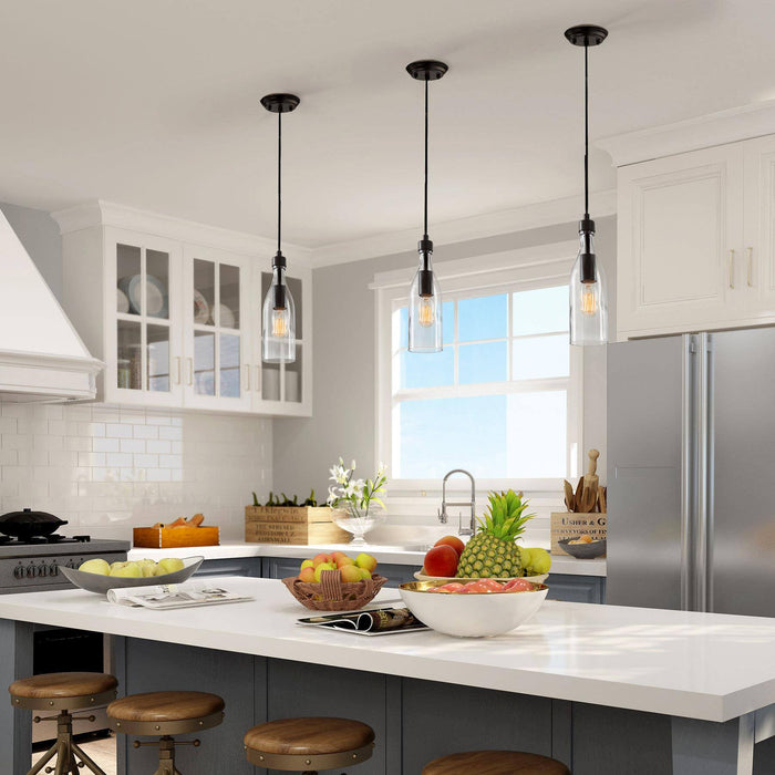Bramble 1-Light Black Pendant Light