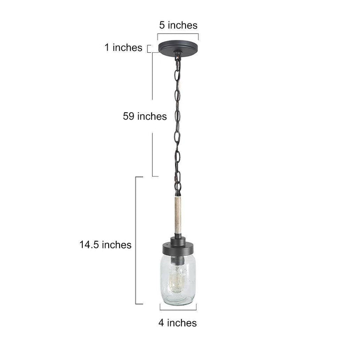 Alinet 1-Light Wood Pendant Light