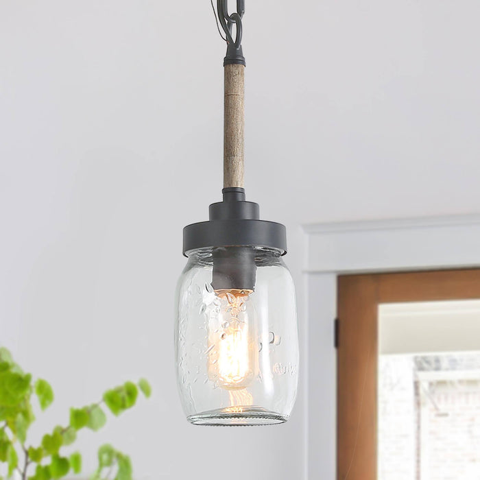 Alinet 1-Light Wood Pendant Light