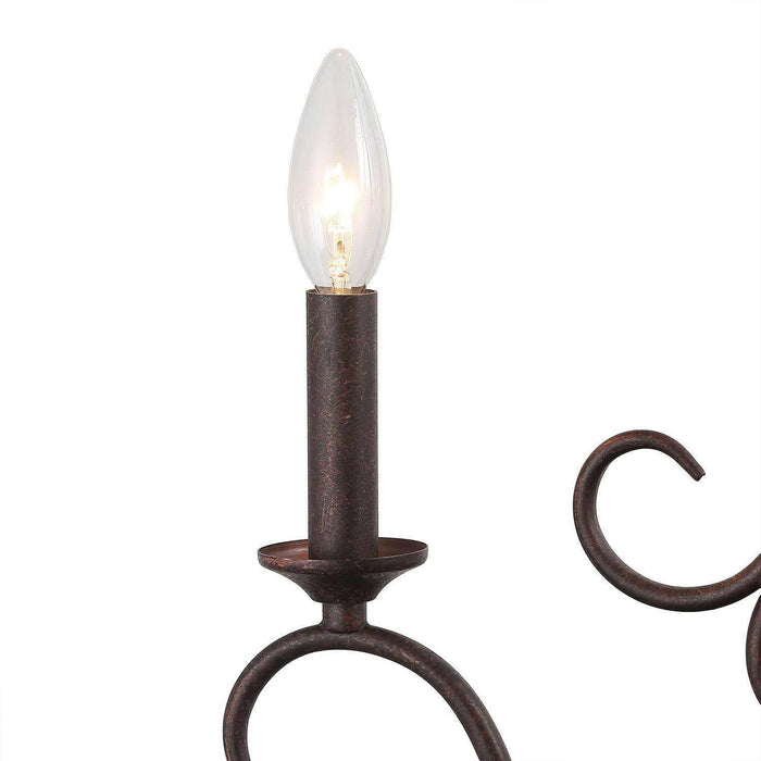 Volucer 6-Light Rust Chandelier