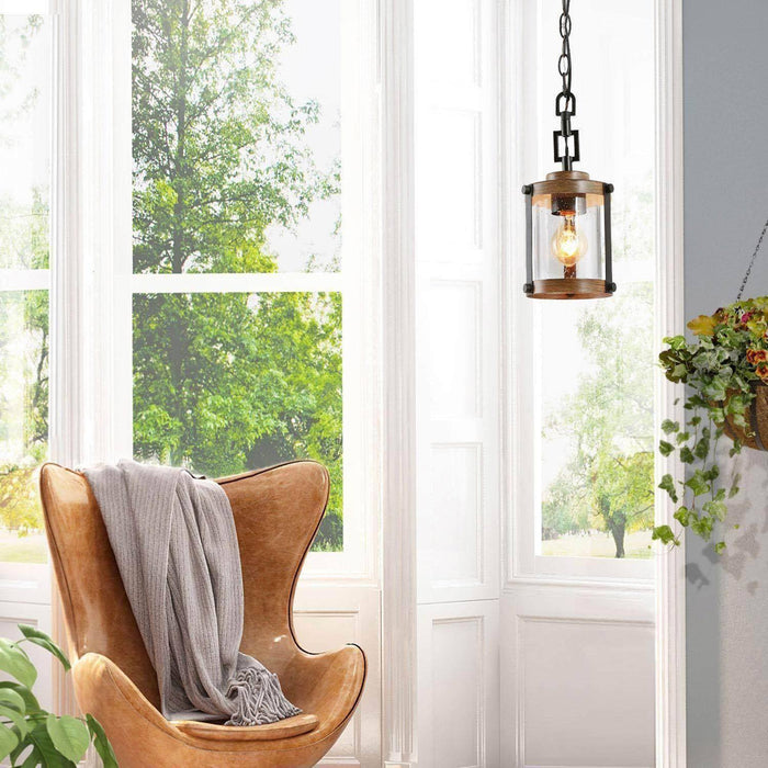 Strezia 1-Light Wood Pendant Light