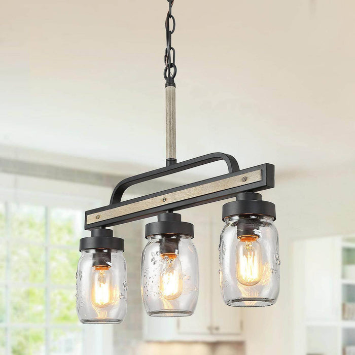 Alinet 3-Light Wood Island Light