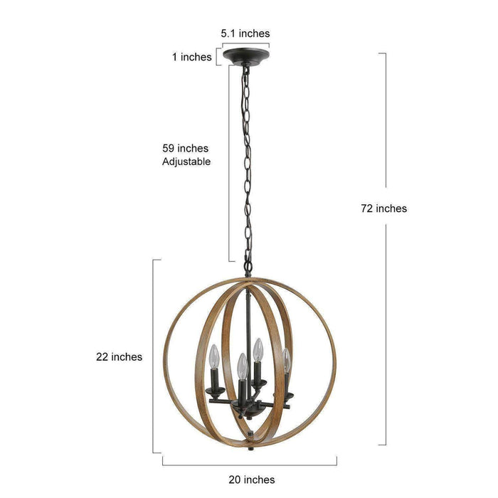 Sohaina 4-Light Wood Chandeliers