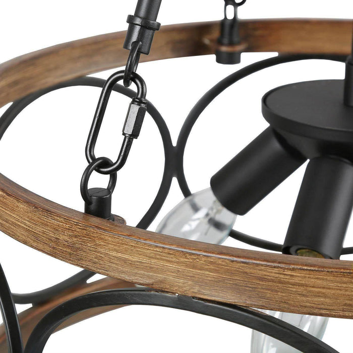 Doliryn 4-Light Wood Chandelier