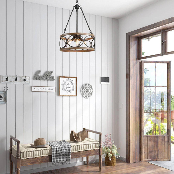 Doliryn 4-Light Wood Chandelier