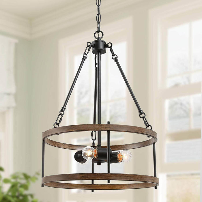 Doliryn 3-Light Wood Chandelier